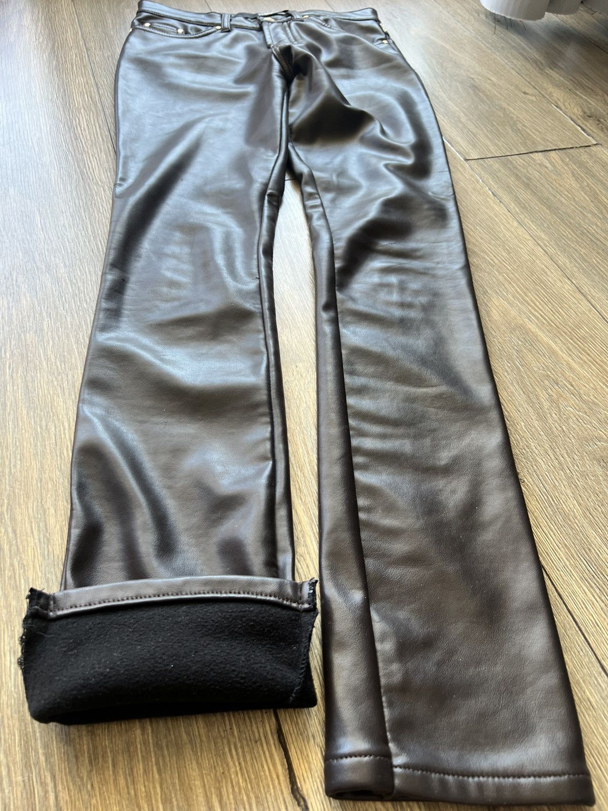 Versace Versace leather warm leggings Size 27" / US 4 / IT 40 - 12 Thumbnail
