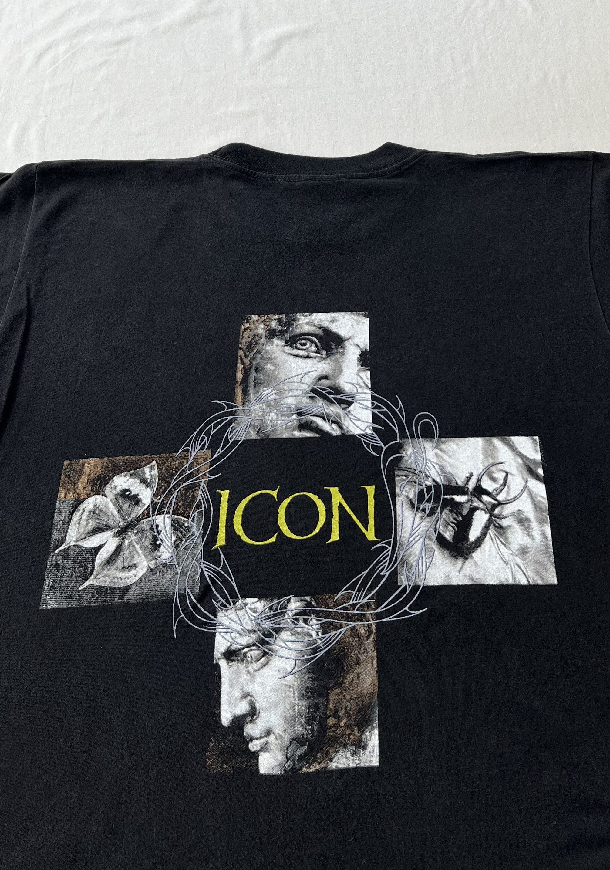 Band Tees Vintage 90s Paradise Lost Icon Cropped Black T-shirt Size US L / EU 52-54 / 3 - 10 Thumbnail