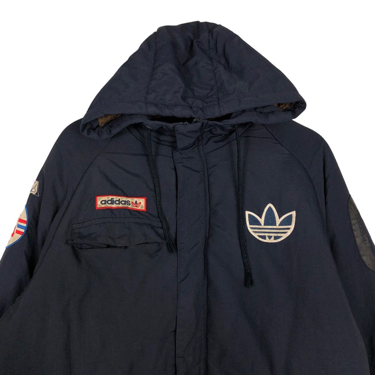 Adidas 🔥Vtg Biker Puffer Down Light Jacket Adidas Size US M / EU 48-50 / 2 - 3 Thumbnail
