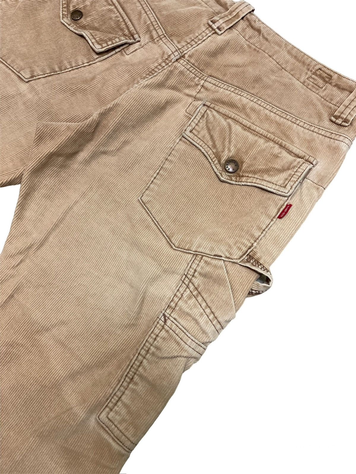 Japanese Brand Distressed Bartack Corduroy Bush Pants Size US 30 / EU 46 - 9 Thumbnail