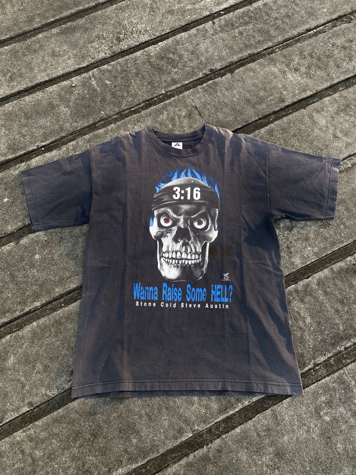 Vintage × WWE Vintage WWF Stone Cold Steve Austin Wanna Raise Some Hell? Size US XL / EU 56 / 4 - 4 Thumbnail