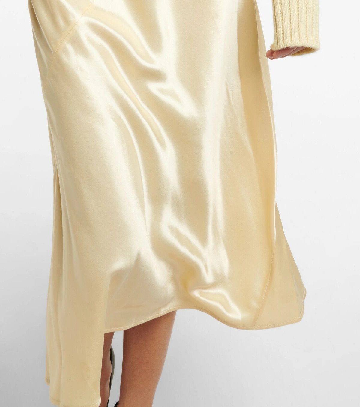 Jil Sander o1y1025 Midi Skirt in Yellow Size 30" / US 8 / IT 44 - 3 Thumbnail