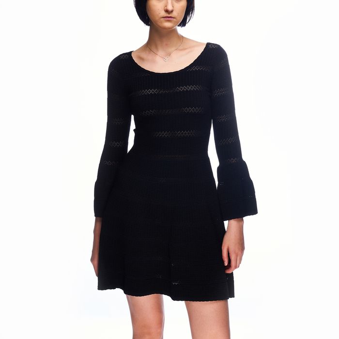 sandro tie neck dress