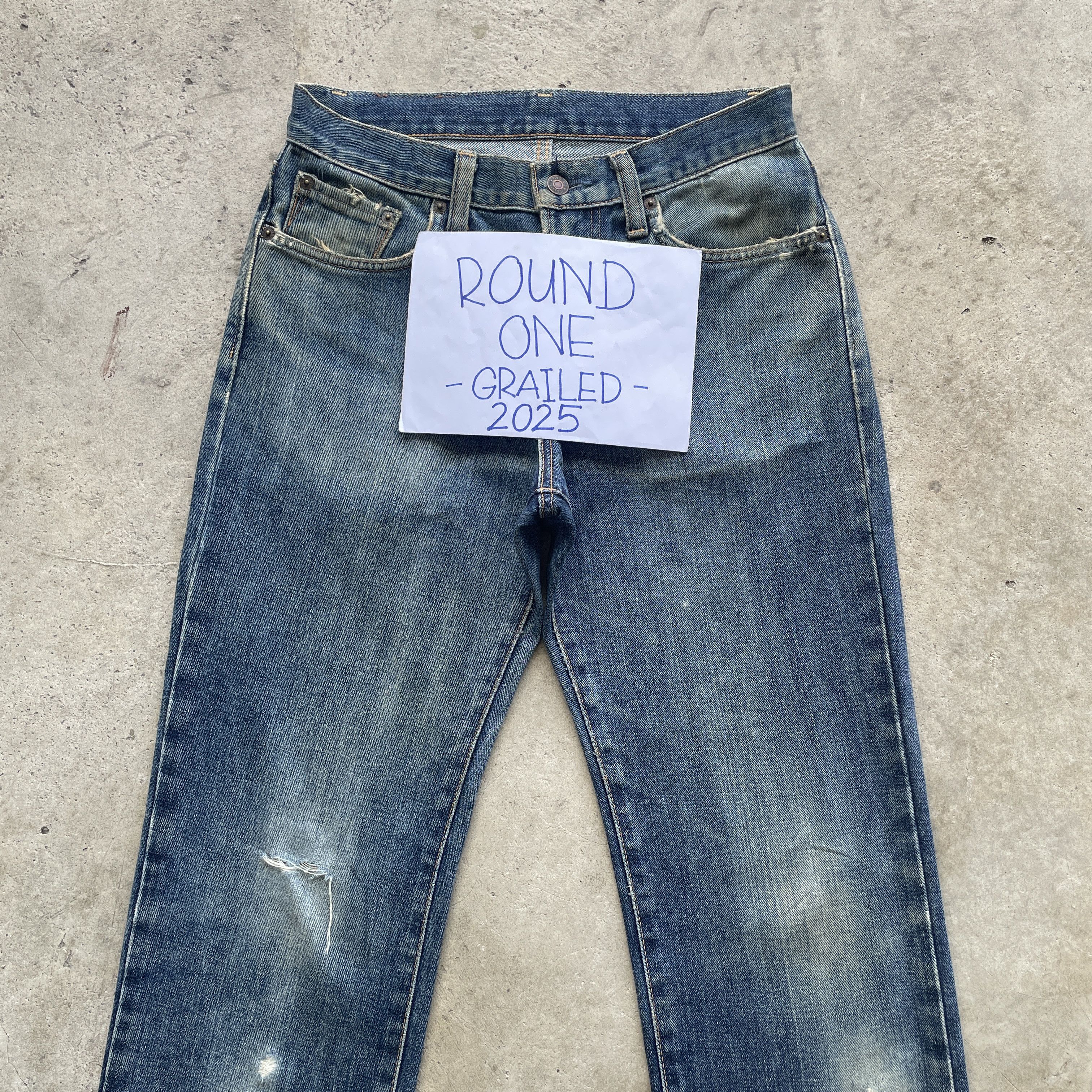 Edwin VINTAGE EDWIN DISTRESSED FADED DENIM PANTS JEANS W29x28.5 Size US 29 - 4 Thumbnail