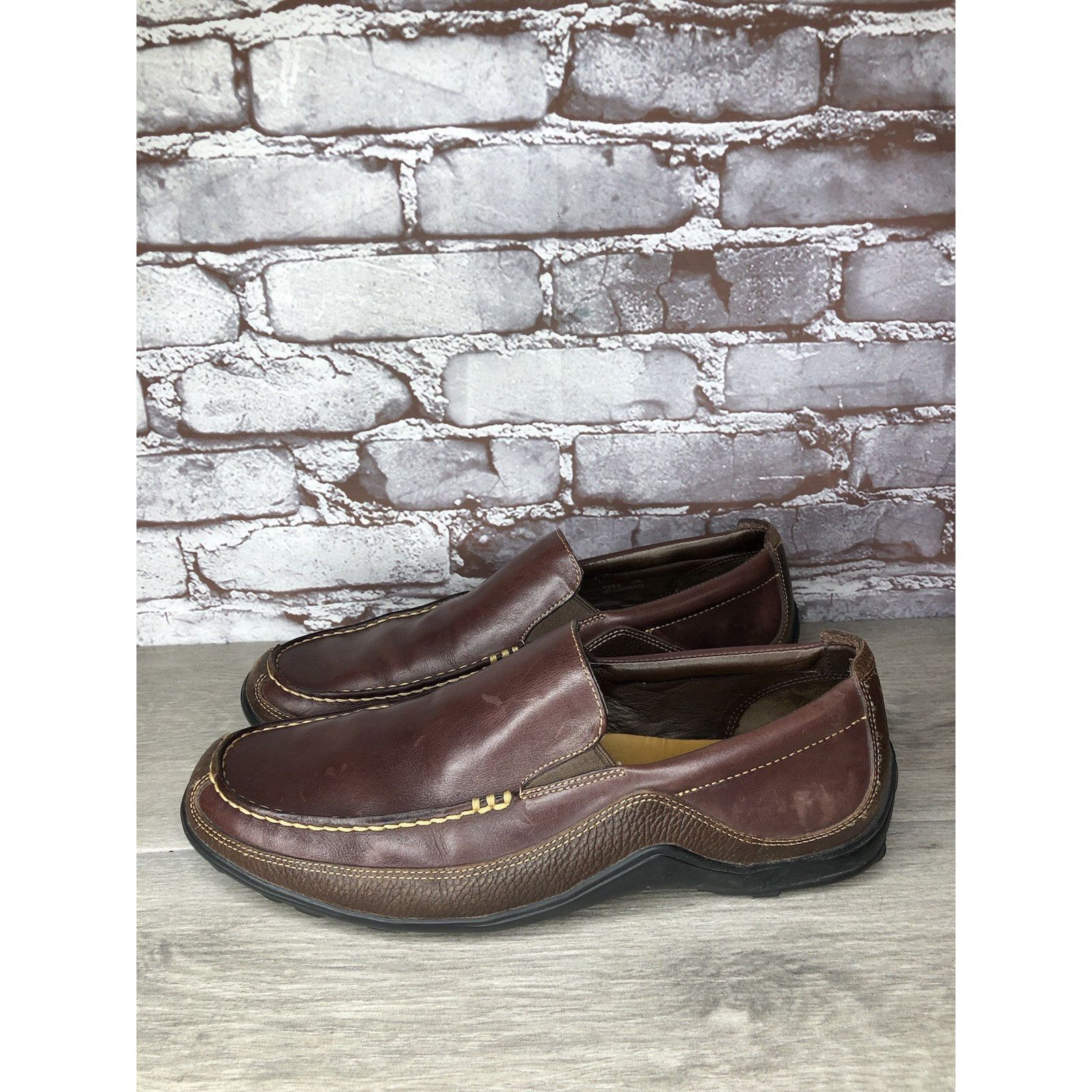 Cole Haan Cole Haan 161 C04059 C8 Tucker Venetian Brown Leather Loafer Size US 11 / EU 44 - 17 Thumbnail