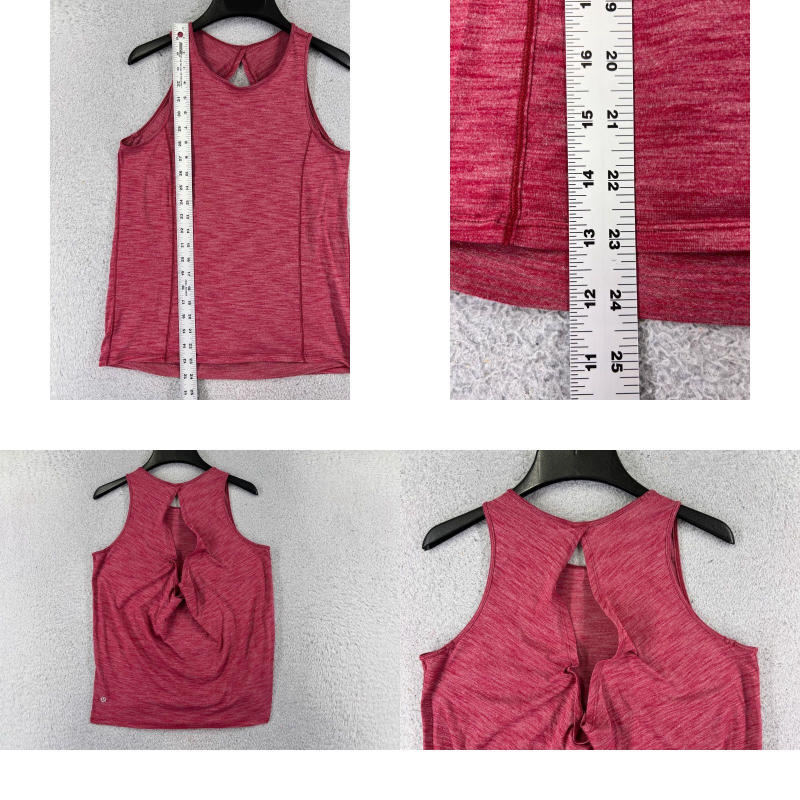Lululemon Lululemon Shirt Women 6 Pink Low Key Tank Open Back Pima Cotton W1ARQS Size M / US 6-8 / IT 42-44 - 8 Thumbnail