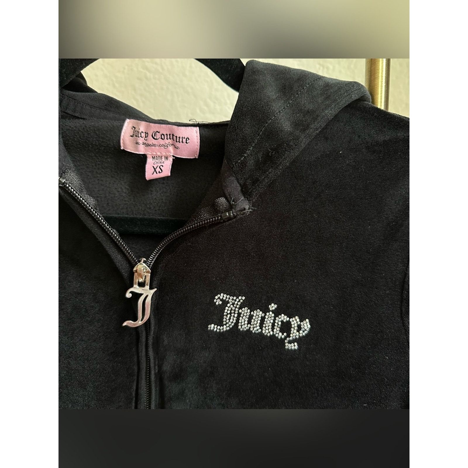 Juicy Couture Juicy Couture Black Zip Up Jacket Size XS / US 0-2 / IT 36-38 - 2 Thumbnail