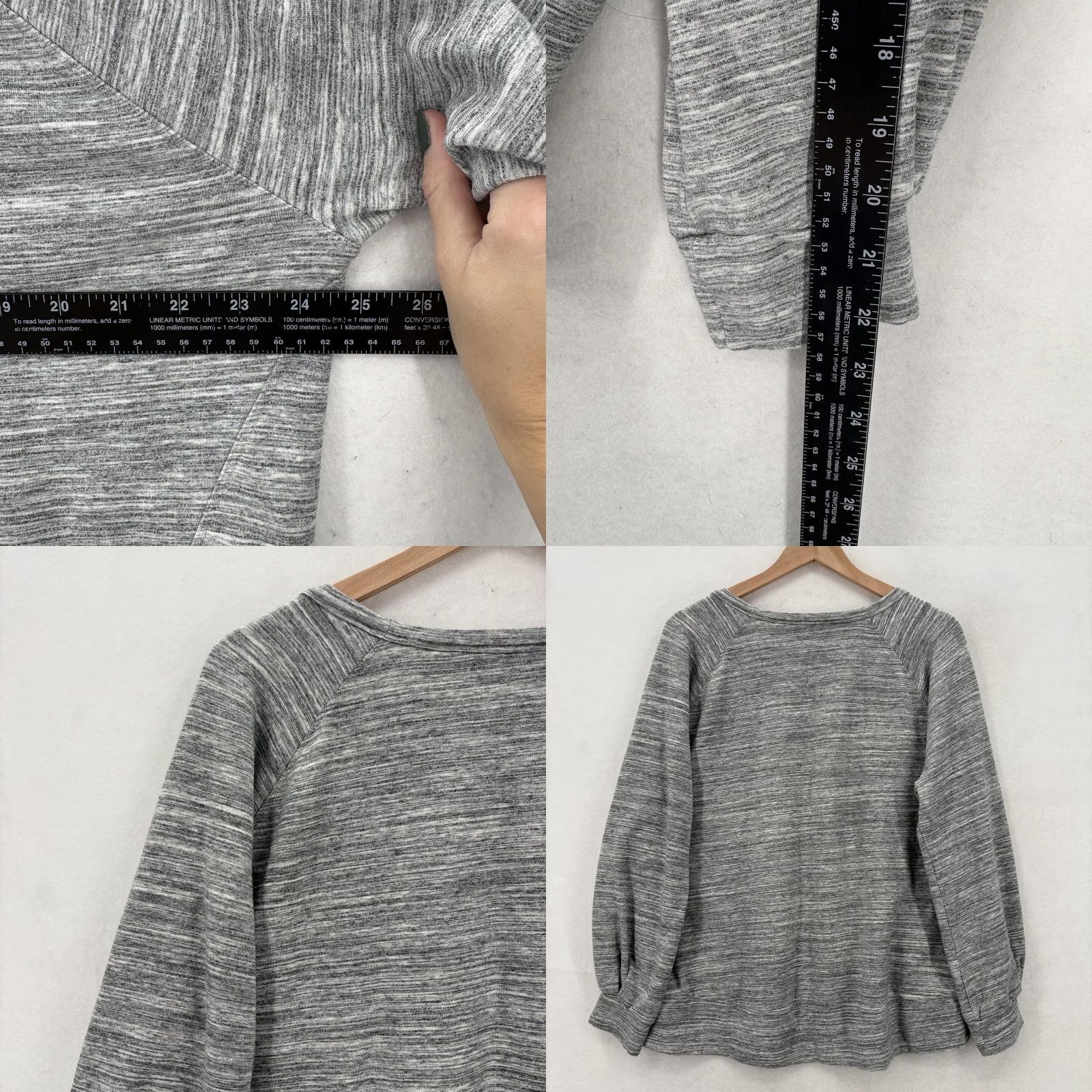 Athleta Athleta Sweatshirt Womens Large Gray Coaster Luxe Tencel Blend Raglan Pullover Size L / US 10 / IT 46 - 8 Thumbnail