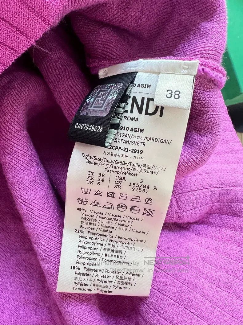 Fendi Fendi Skims Limited Edition Fuchsia Embossed Cardigan Size XS / US 0-2 / IT 36-38 - 7 Thumbnail