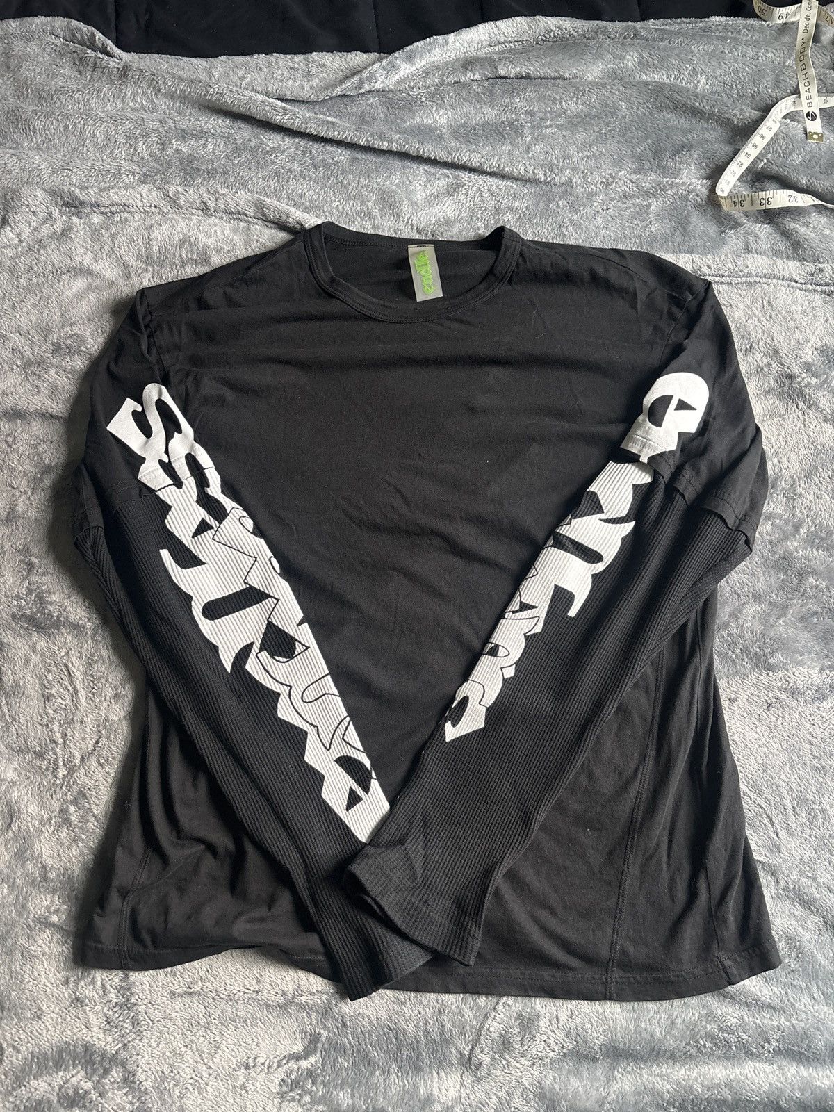 Vlone Endless denim long sleeve thermal shirt Size US M / EU 48-50 / 2 - 1 Thumbnail