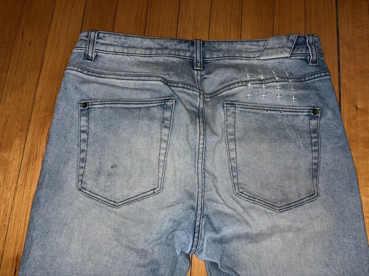 Ksubi Ksubi Chitch Philly Blue Distressed Jeans Size US 33 - 3 Thumbnail