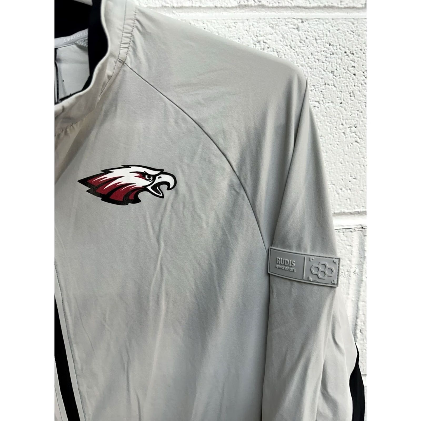 Vintage RUDIS Uniform Jacket Full Zip Performance SCHOOL LOGOS Men's XL Gray Size US XL / EU 56 / 4 - 2 Thumbnail
