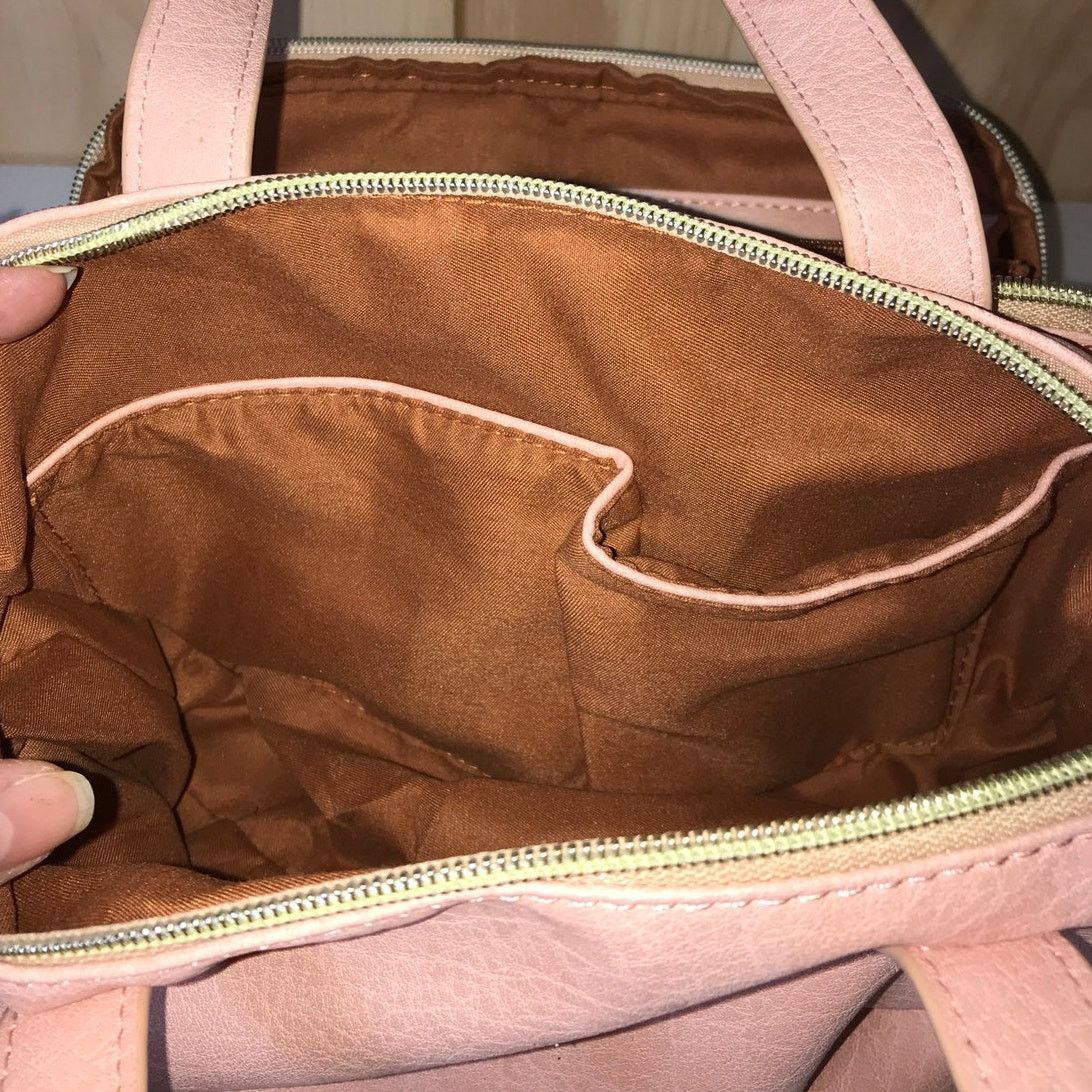 Other Brenice Pink Faux Leather Small Organizing Shoulder Handbag Size ONE SIZE - 6 Thumbnail