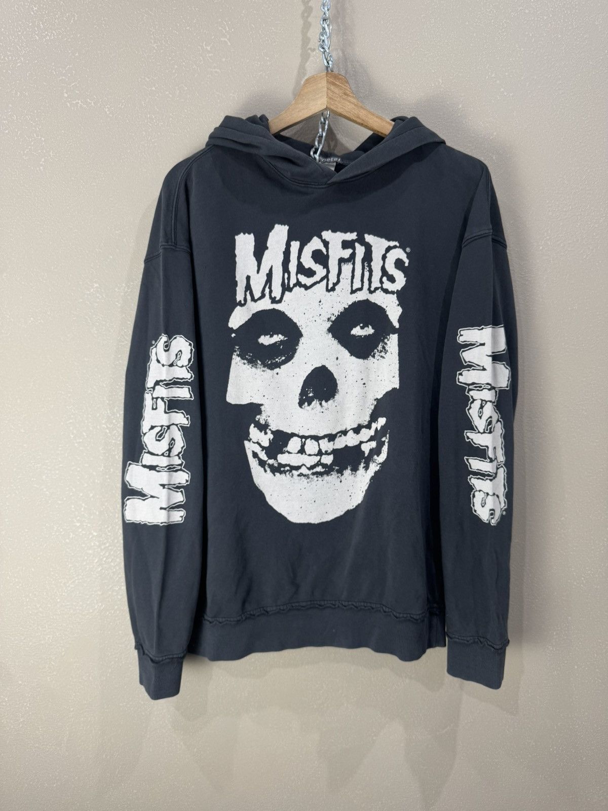 Band Tees Vintage Misfits Hoodie Skull Washed Punks H&M Emo Band Size US M / EU 48-50 / 2 - 1 Thumbnail