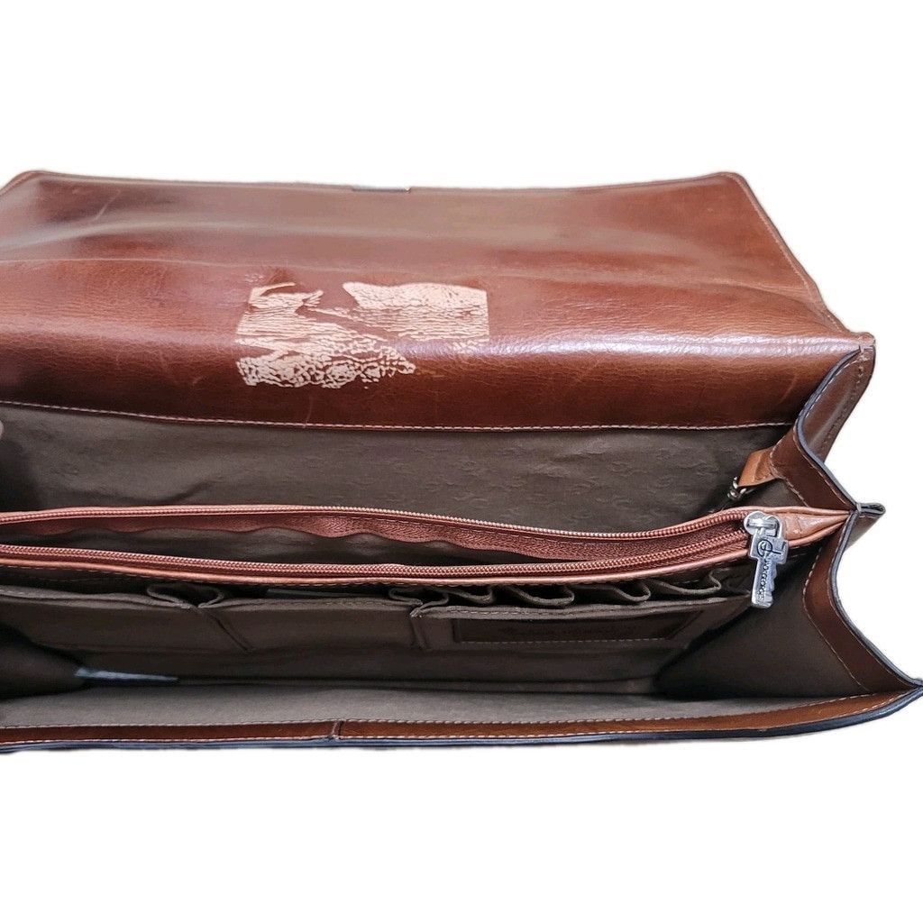 Jack Georges Jack George Professional Leather Expandable Unisex Briefcase Size ONE SIZE - 10 Thumbnail