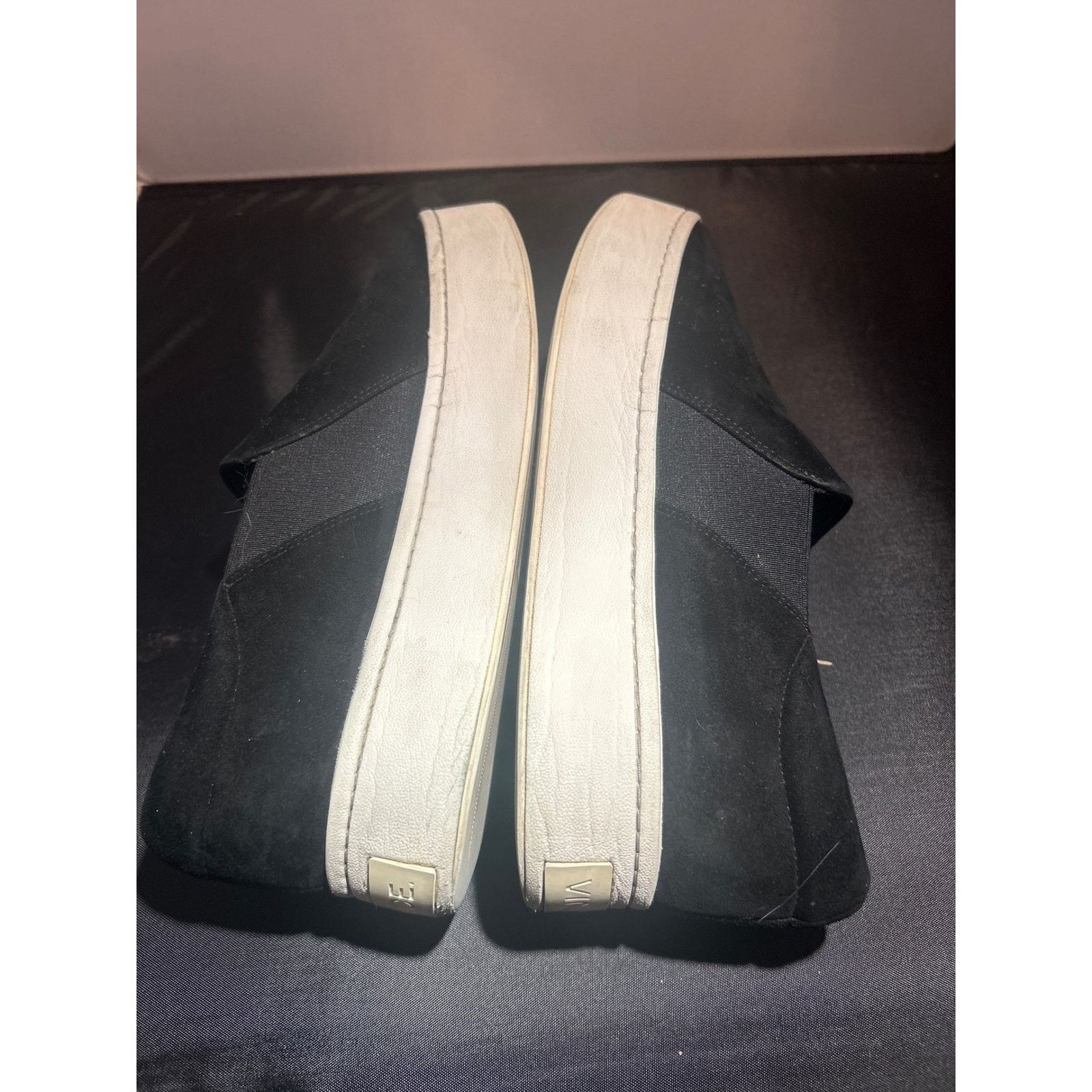 Vince Vince Black Suede Slip On Platform Sneakers US 8.5 EU 38.5 Size US 8.5 / IT 38.5 - 3 Thumbnail