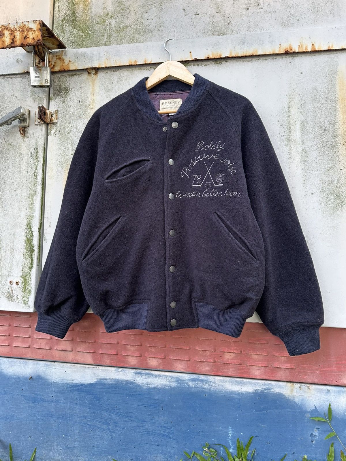 Vintage 👹Vintage Kearney House Wool Bomber Jacket Size US M / EU 48-50 / 2 - 5 Thumbnail