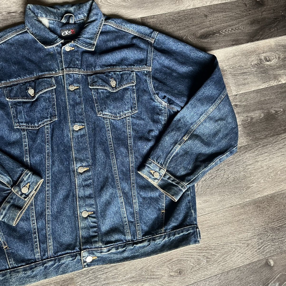 Harley Davidson Vintage 90s Harley Davidson Eagle Patch Denim Trucker Jacket Size US XL / EU 56 / 4 - 8 Thumbnail