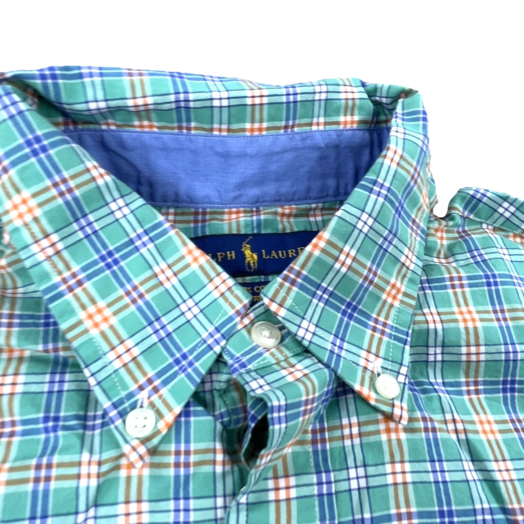 Ralph Lauren Ralph Lauren Shirt Men Medium Green Button-Up Plaid Cotton Teal Button-Down Casual Modern Classic Size US M / EU 48-50 / 2 - 4 Thumbnail