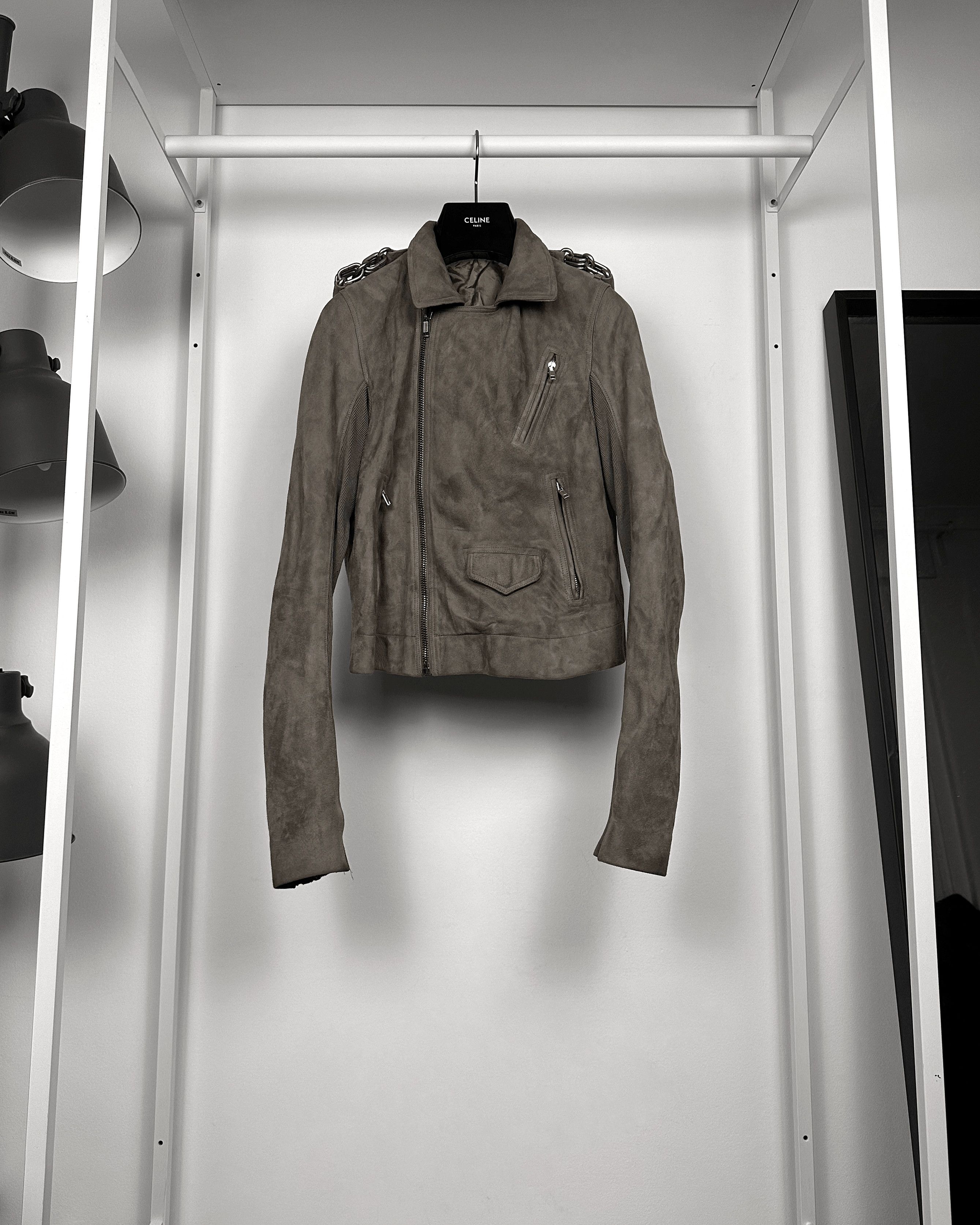 Rick Owens Rick Owens Chain Stooges Biker Suede Leather Jacket Size US S / EU 44-46 / 1 - 1 Thumbnail