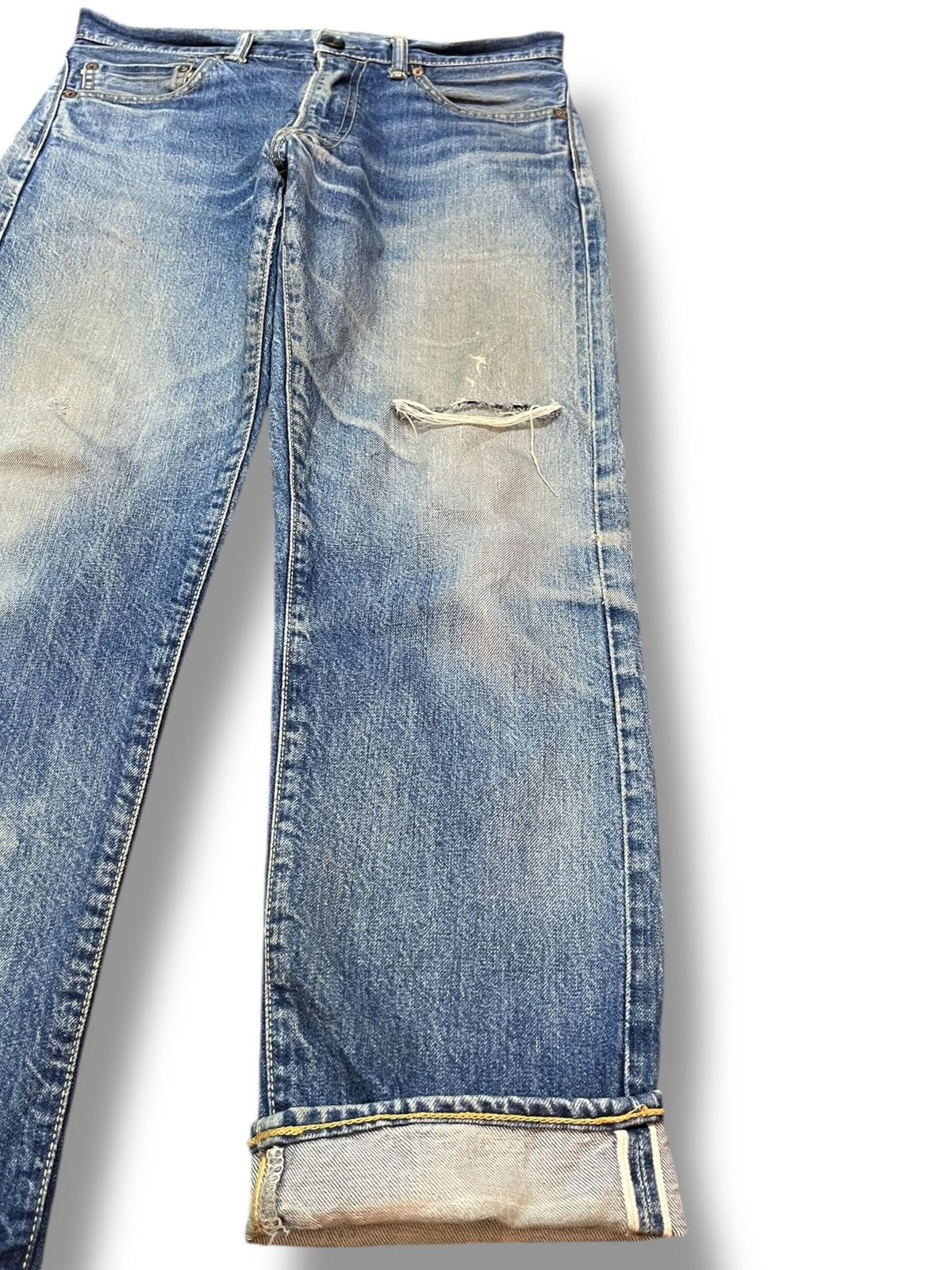 Beauty Beast × Japanese Brand Vintage Japanese Brand Selvedge Mudwash Distressed Denim Size US 31 - 4 Thumbnail