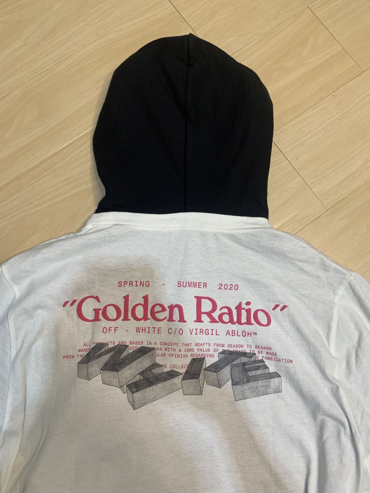 Off-White Off-White Golden Ratio Double Tee Hoodie Size US M / EU 48-50 / 2 - 9 Thumbnail