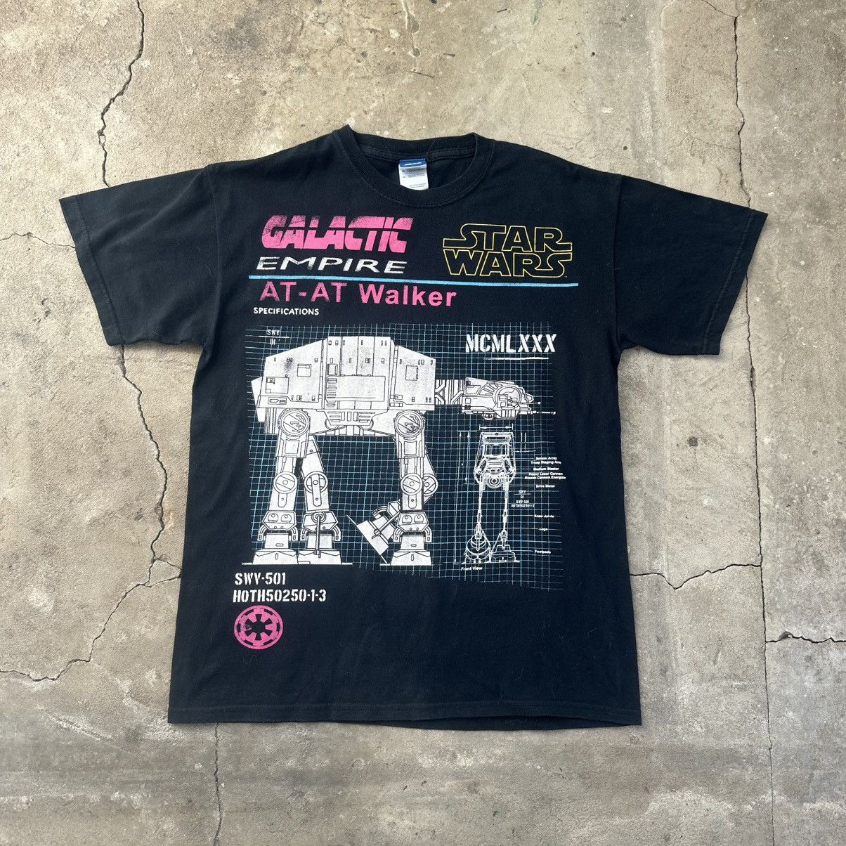 Gildan × Star Wars × Vintage Star Wars At-At Walker black t-shirt M Size US M / EU 48-50 / 2 - 3 Thumbnail