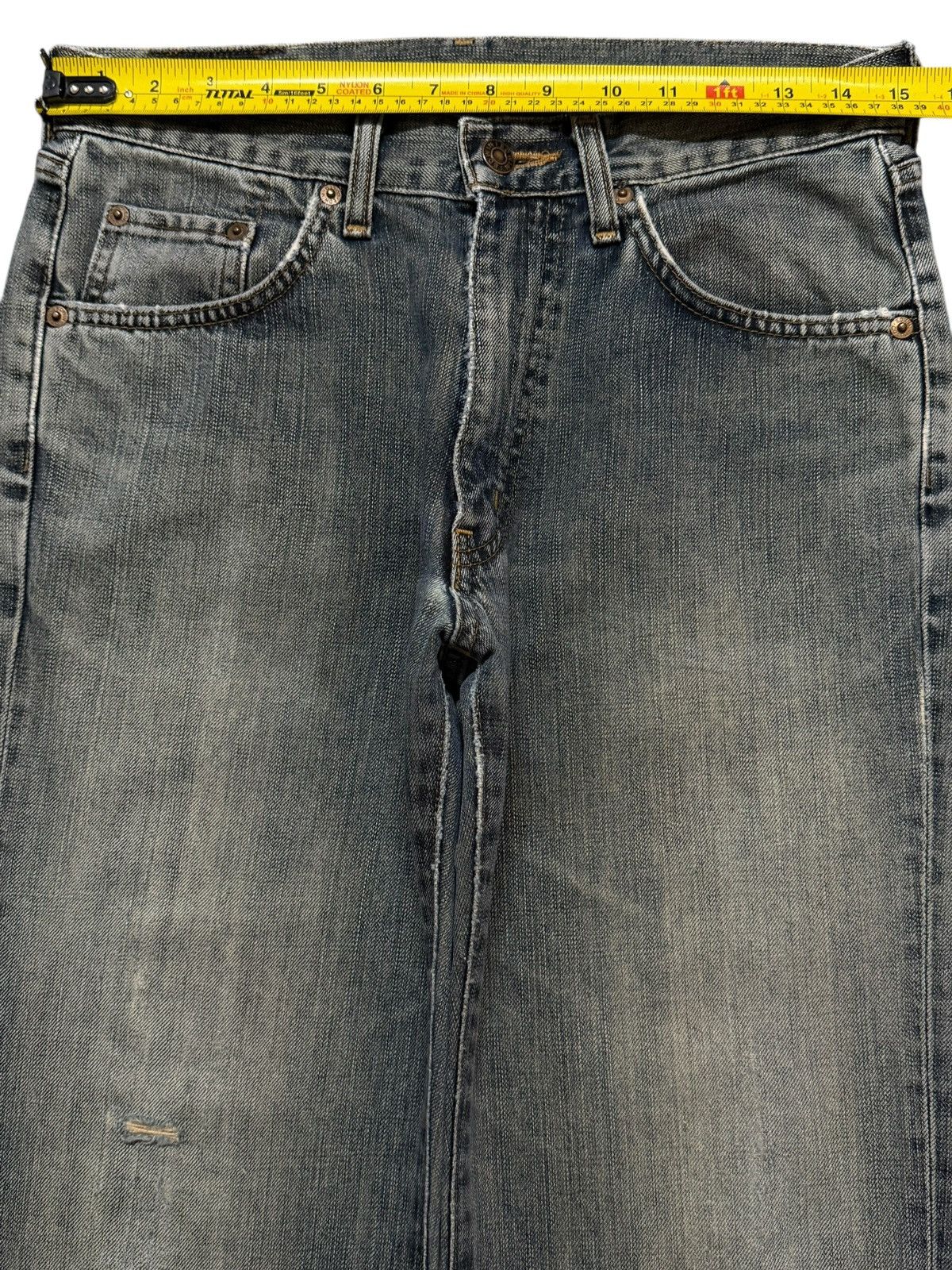 Edwin Vintage 90s Edwin 503zz Faded Wash Distress Straight Leg Size US 30 / EU 46 - 10 Thumbnail