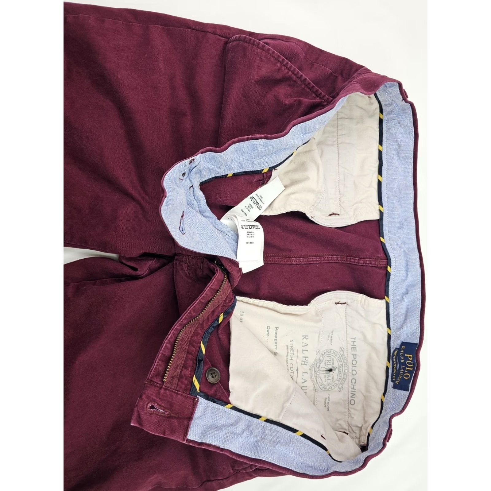 Polo Ralph Lauren VINTAGE Polo Ralph Lauren Chino Stretch Straight Pants Men 34x32 Wine Size US S / EU 44-46 / 1 - 6 Thumbnail