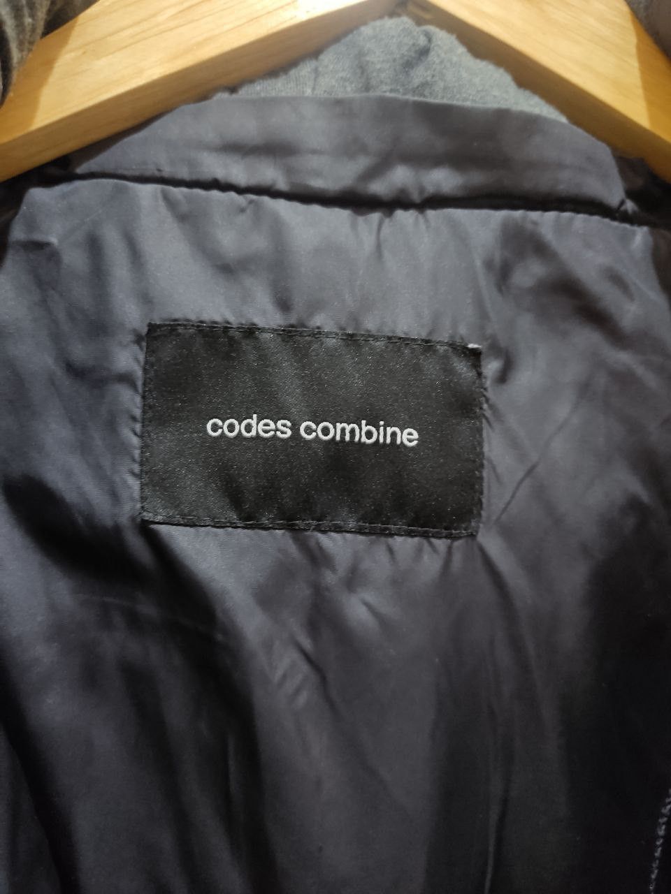 Japanese Brand CODES COMBINE Hooded Puffer Down Jacket Size US S / EU 44-46 / 1 - 10 Thumbnail