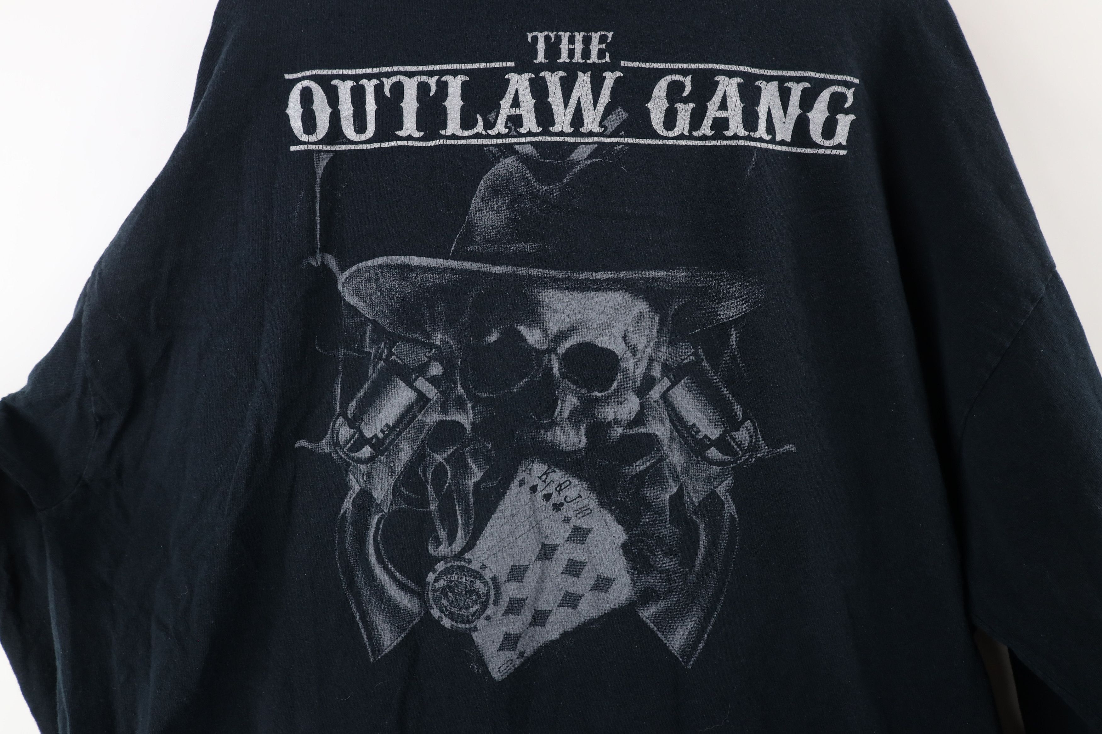 Vintage Vintage Streetwear Gang Skull Guns Long Sleeve T-Shirt Size US XXL / EU 58 / 5 - 10 Thumbnail
