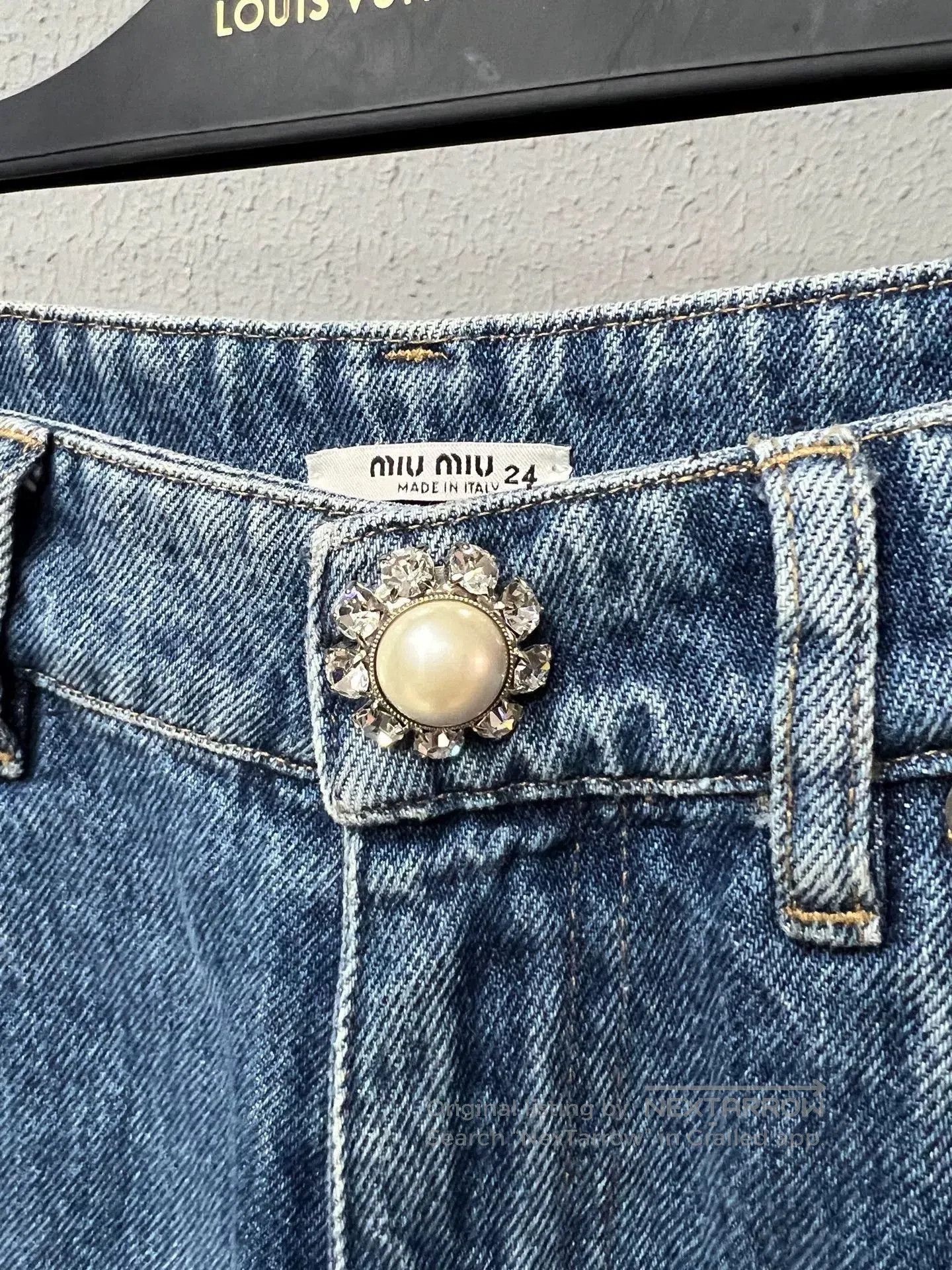Miu Miu Miumiu Diamond Logo Jeans. Size 24" / US 00 / IT 34 - 3 Thumbnail