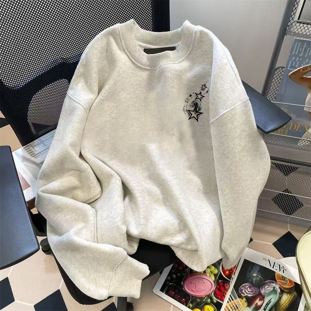 Vintage Light Heather Grey Graphic Print Crew Neck Sweatshirt Size US M / EU 48-50 / 2 - 1 Thumbnail