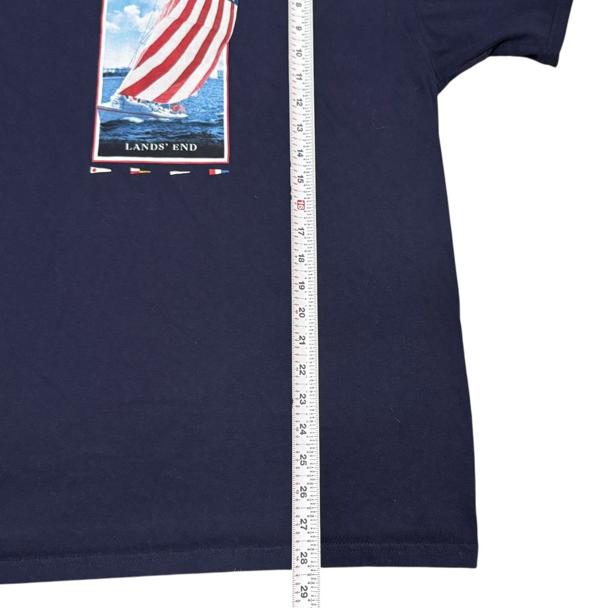 Lands' End Land's End Nautical Boat USA Flag Shirt Men's M Oversized Size US M / EU 48-50 / 2 - 7 Thumbnail