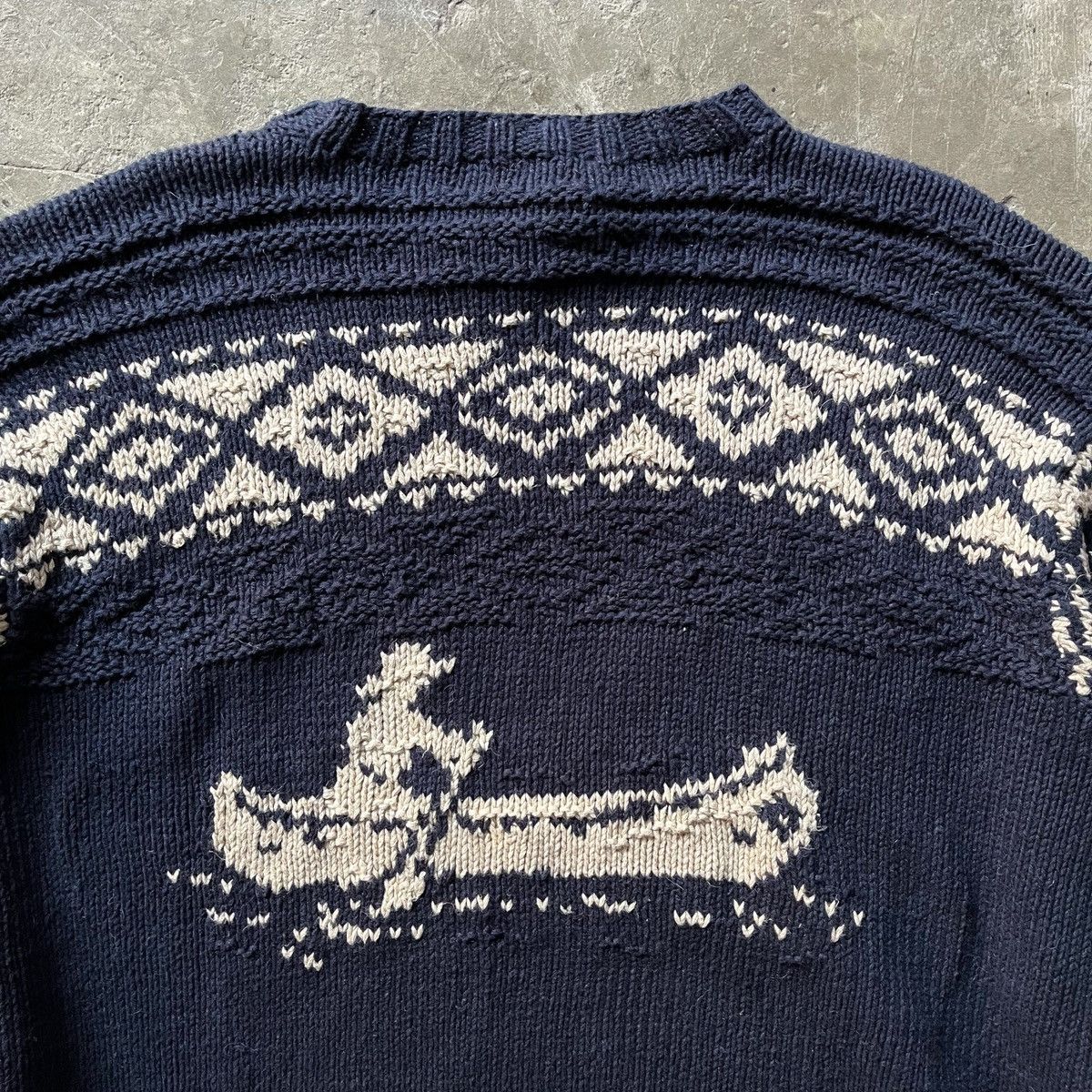 Polo Ralph Lauren × Vintage Polo Ralph Lauren sportsman “canoe man” knit sweater Size US XL / EU 56 / 4 - 6 Thumbnail