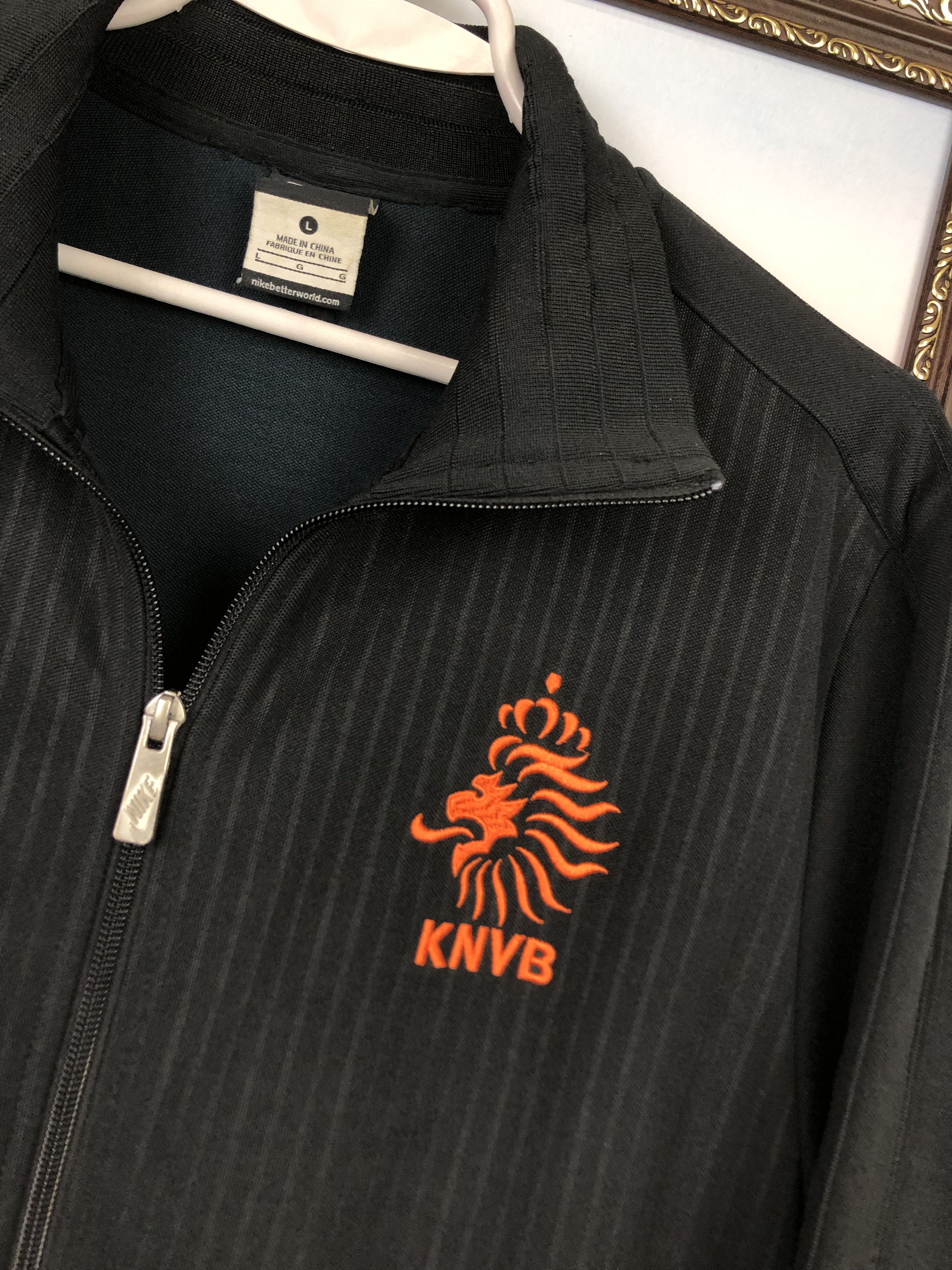 Nike Nike Netherlands Holland Football Black Jacket Soccer Track Size US L / EU 52-54 / 3 - 3 Thumbnail
