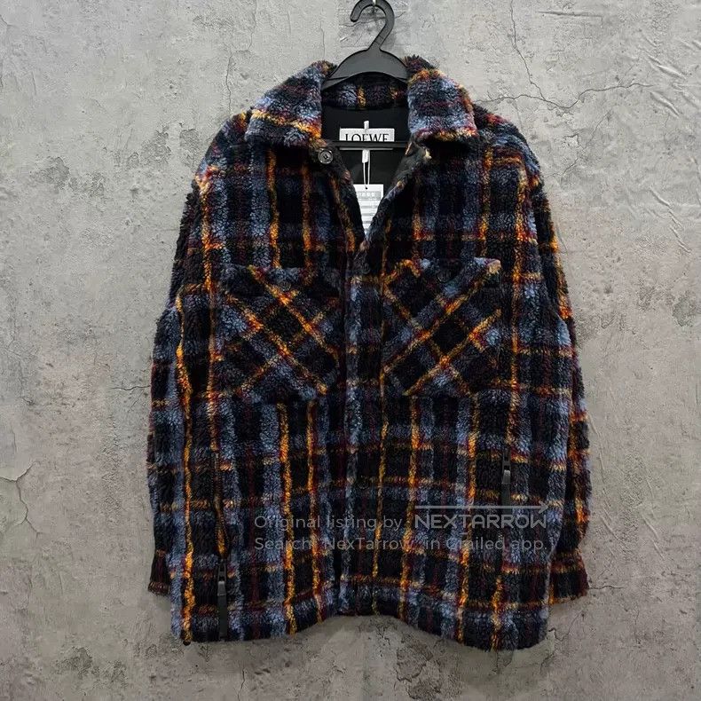 Loewe Loewe Fleece pocket tartan jacket Size M / US 6-8 / IT 42-44 - 1 Thumbnail