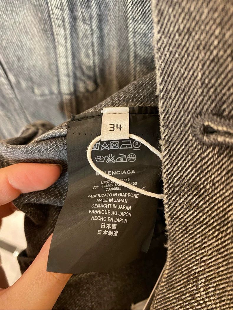 Balenciaga Balenciaga size 34 Black denim jacket with big logo on the Size US M / EU 48-50 / 2 - 5 Thumbnail