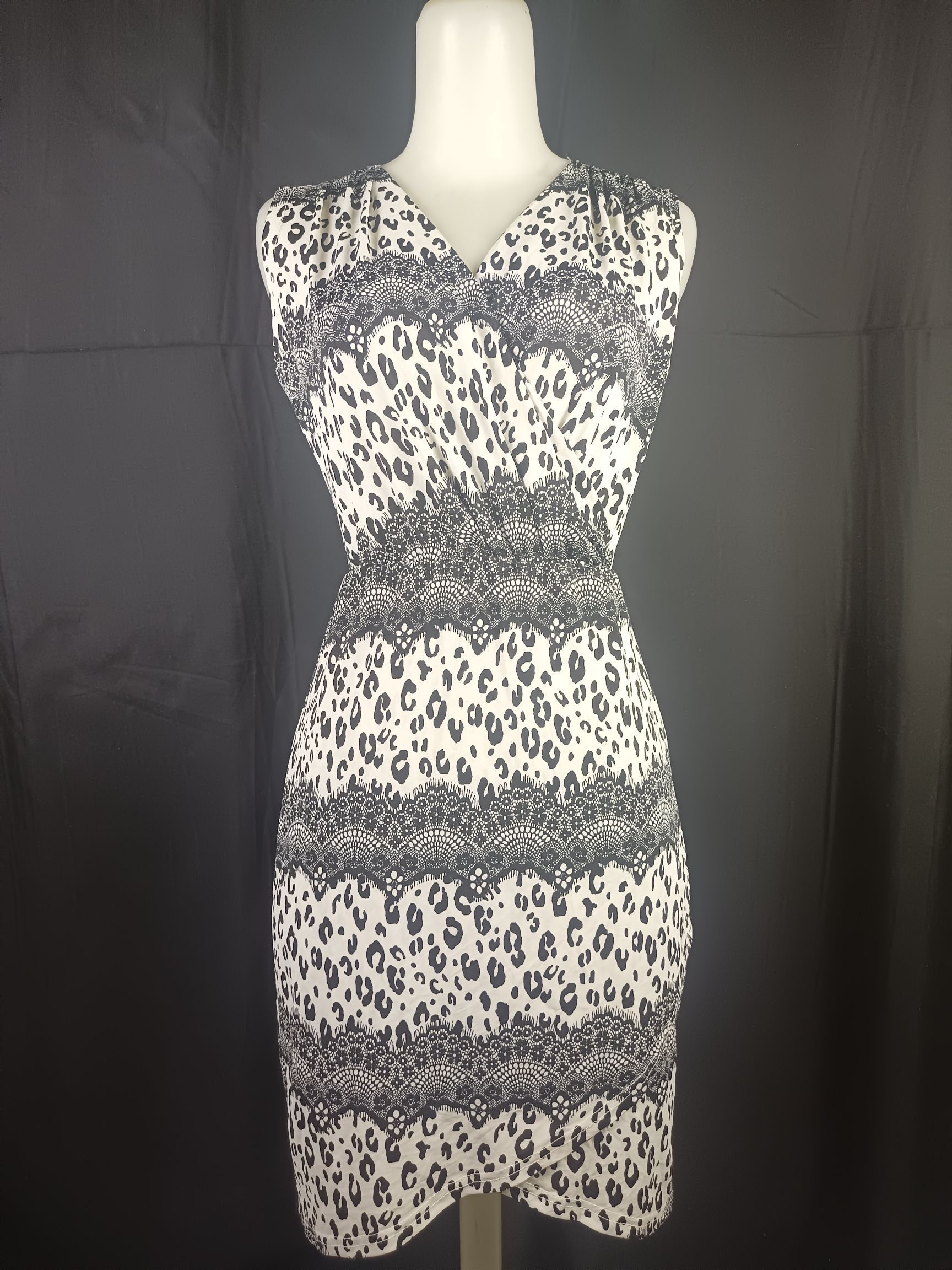 Designer × DressCamp × Japanese Brand GUMZZI Women's Sleeveless Dress Leopard Print Size M / US 6-8 / IT 42-44 - 1 Thumbnail