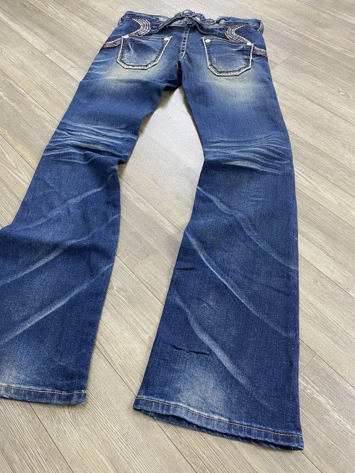 Le Grande Bleu (L.G.B.) 2000s Lolita Distressed Lgb Ifsixwasnine Style Flared Jeans Size US 30 / EU 46 - 18 Thumbnail