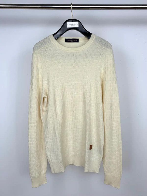Louis Vuitton Louis Vuitton Cream Wool Knit Sweater 0089 Size M / US 6-8 / IT 42-44 - 1 Thumbnail