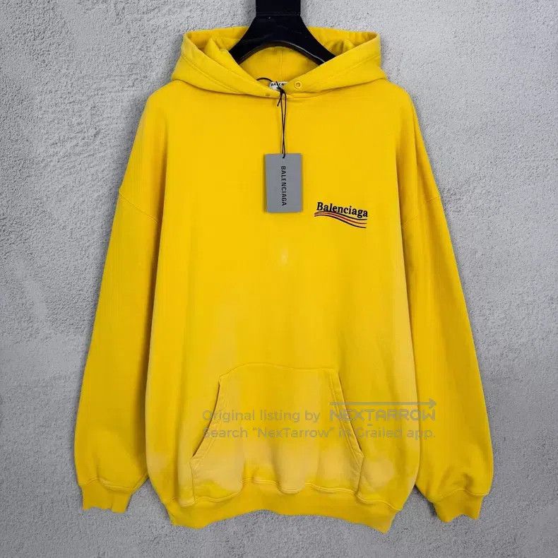 Balenciaga Balenciaga Micro Logo Embroidered Sports Hooded Sweatshirt Size US L / EU 52-54 / 3 - 1 Thumbnail