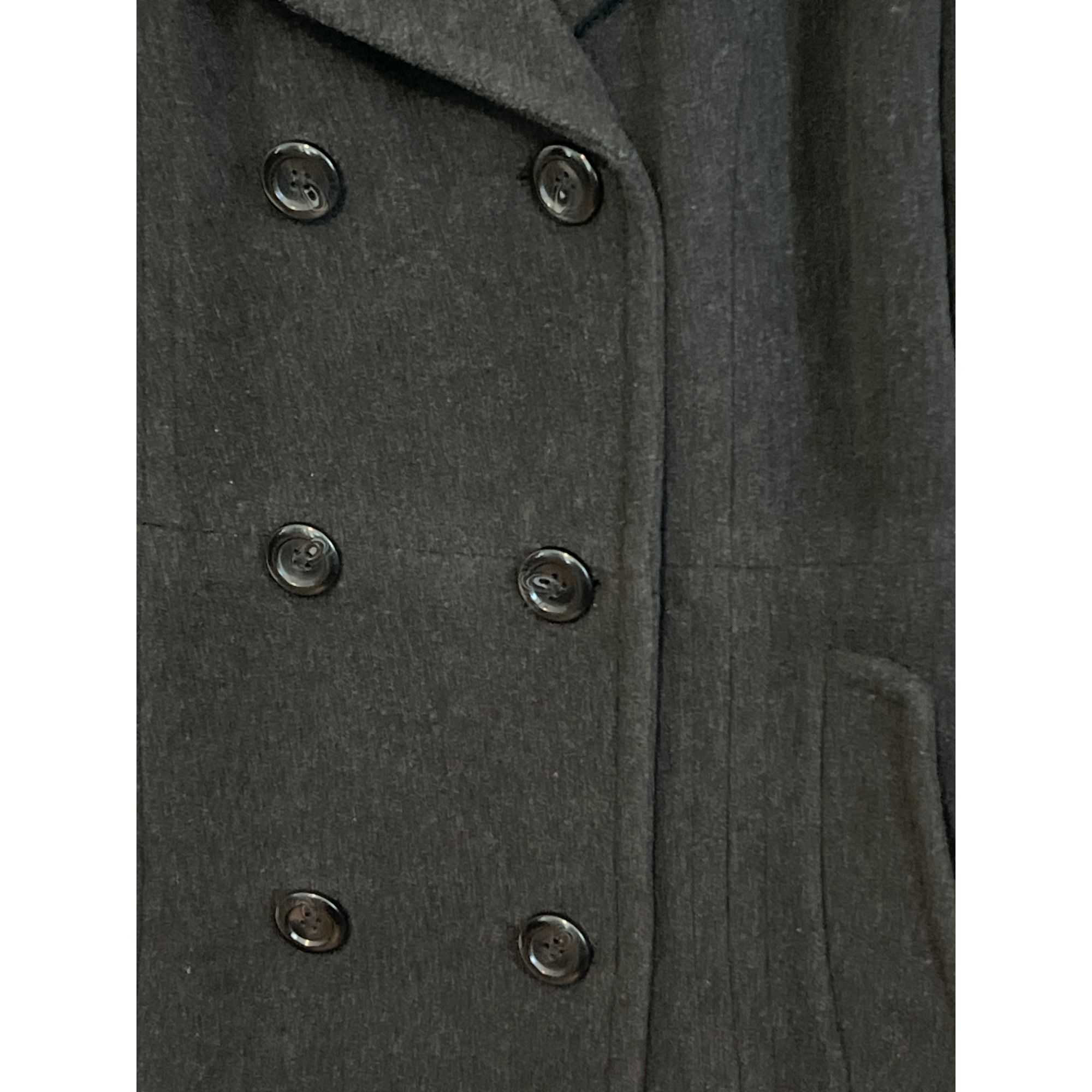 Anne Klein AK Anne Klein Black Wool Blend Wool Coat Double Breasted But Size M / US 6-8 / IT 42-44 - 2 Thumbnail