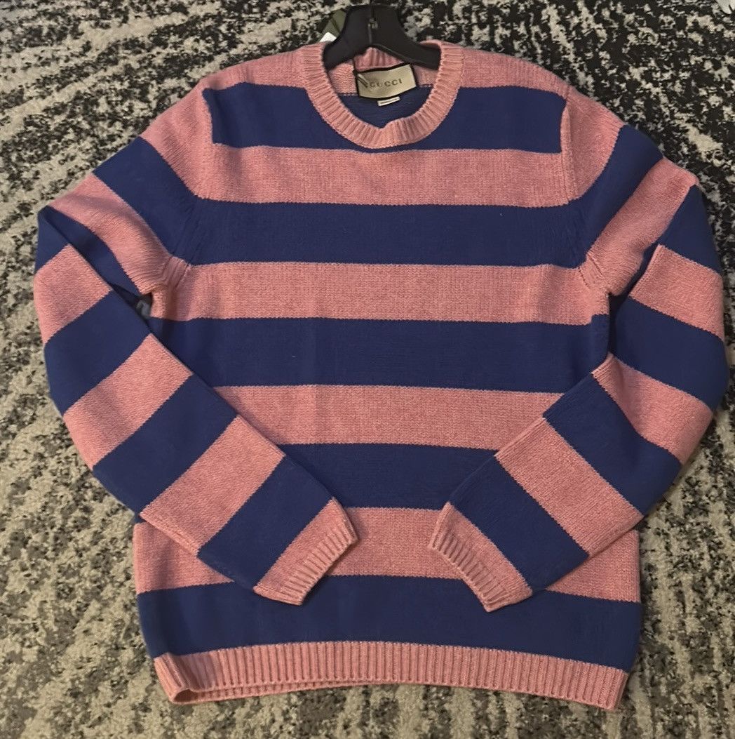Gucci Gucci Striped Cashmere and Wool Crewneck Sweater size XL Size US XL / EU 56 / 4 - 11 Thumbnail