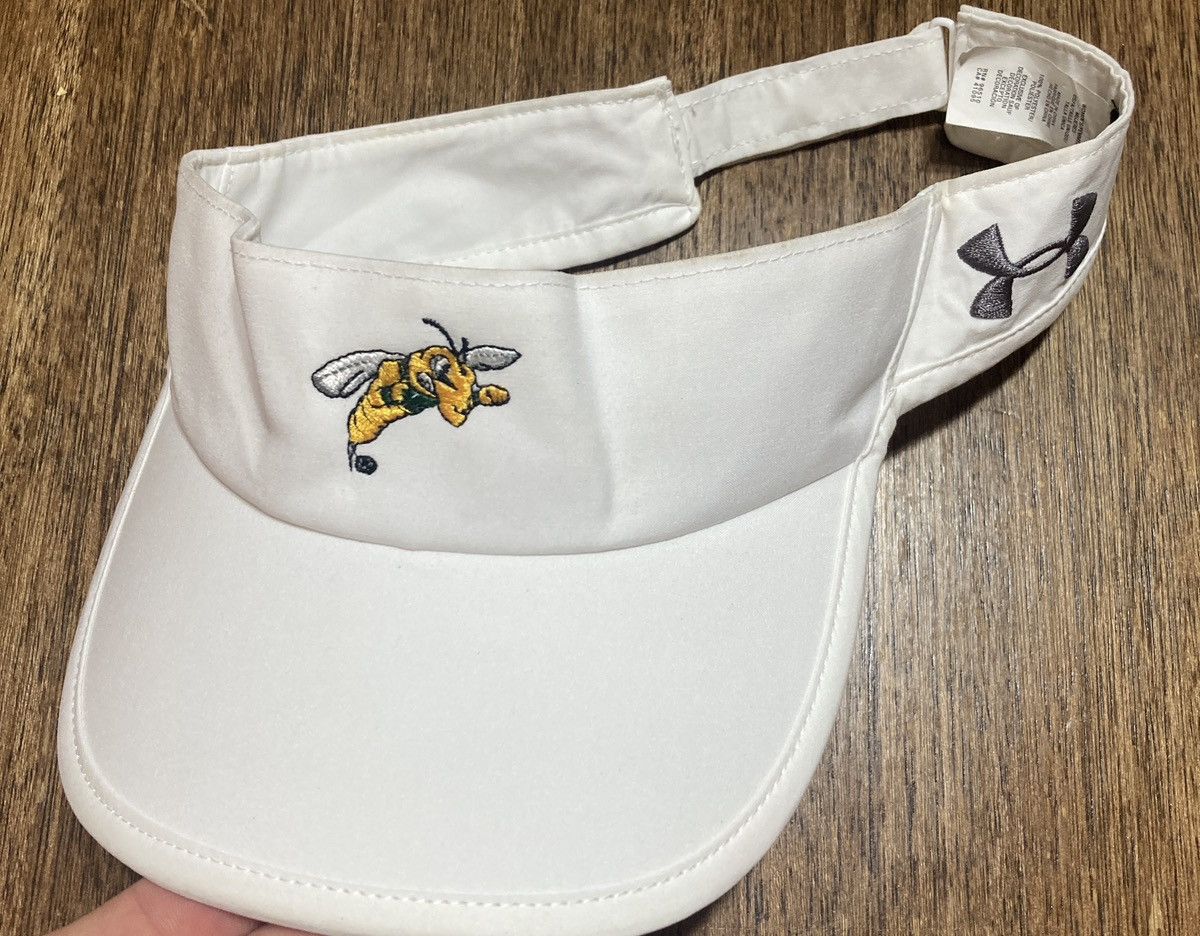 Vintage Under Armour Visor Women’s OSFA Fighting Hornet Logo White Size ONE SIZE - 1 Thumbnail
