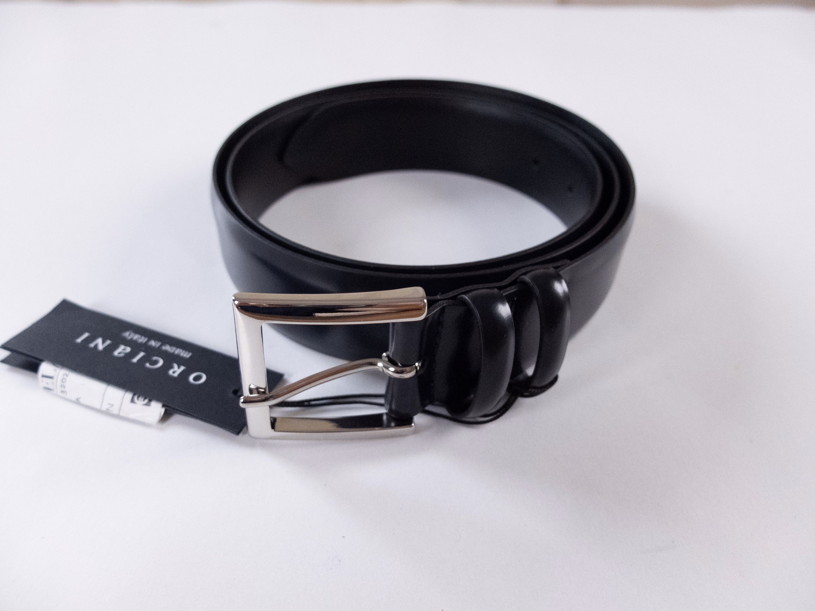 Orciani ORCIANI navy blue leather belt 100 (for size 38 inch waist) Size 38 - 1 Thumbnail