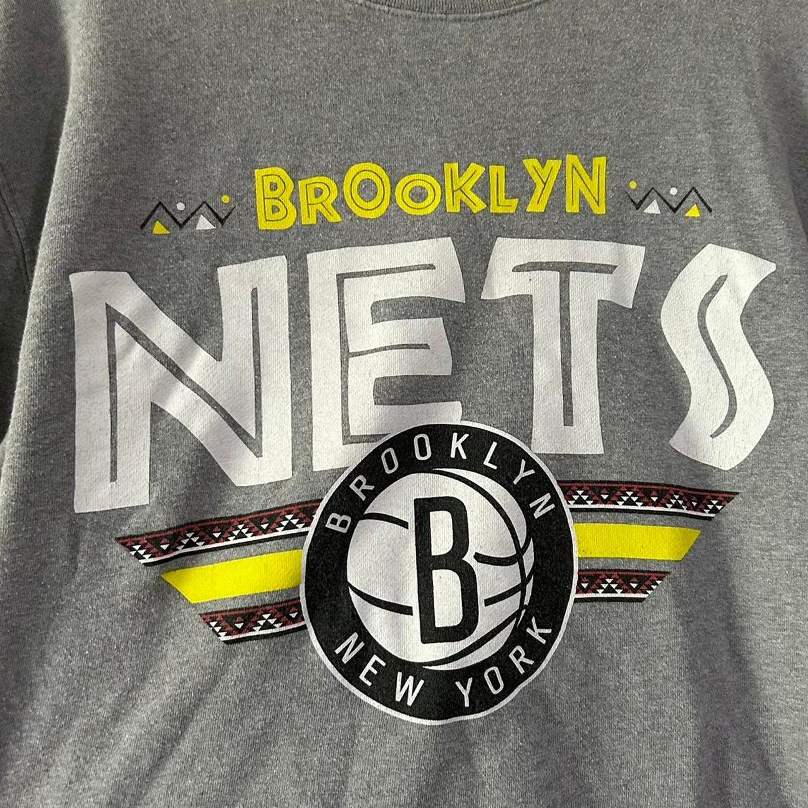 Mitchell & Ness Brooklyn Nets Crewneck Sweatshirt Size US XL / EU 56 / 4 - 2 Thumbnail