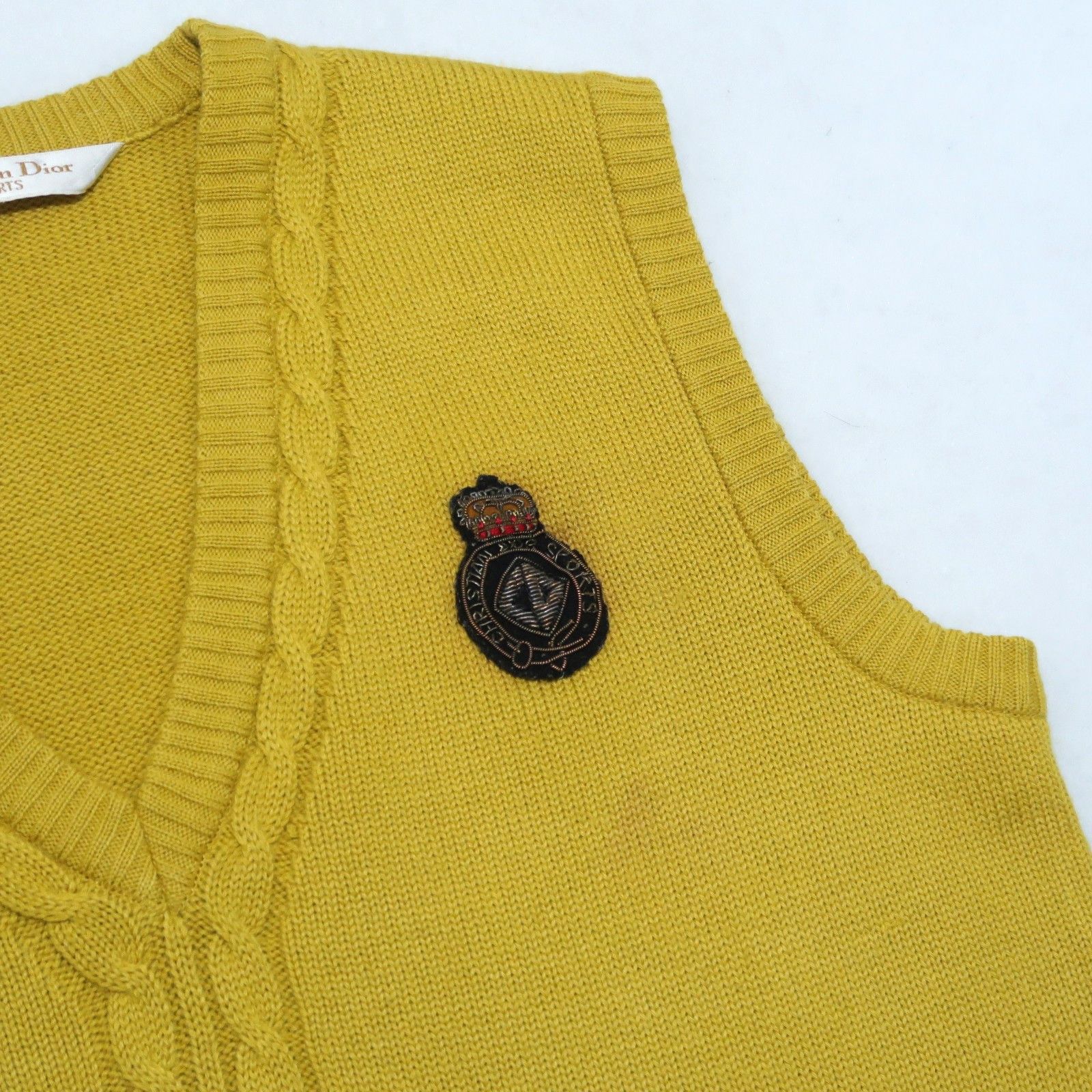 Christian Dior Monsieur 🔥RARE🔥90s Christian Dior Sports Cable Knit Vest Size US M / EU 48-50 / 2 - 6 Thumbnail