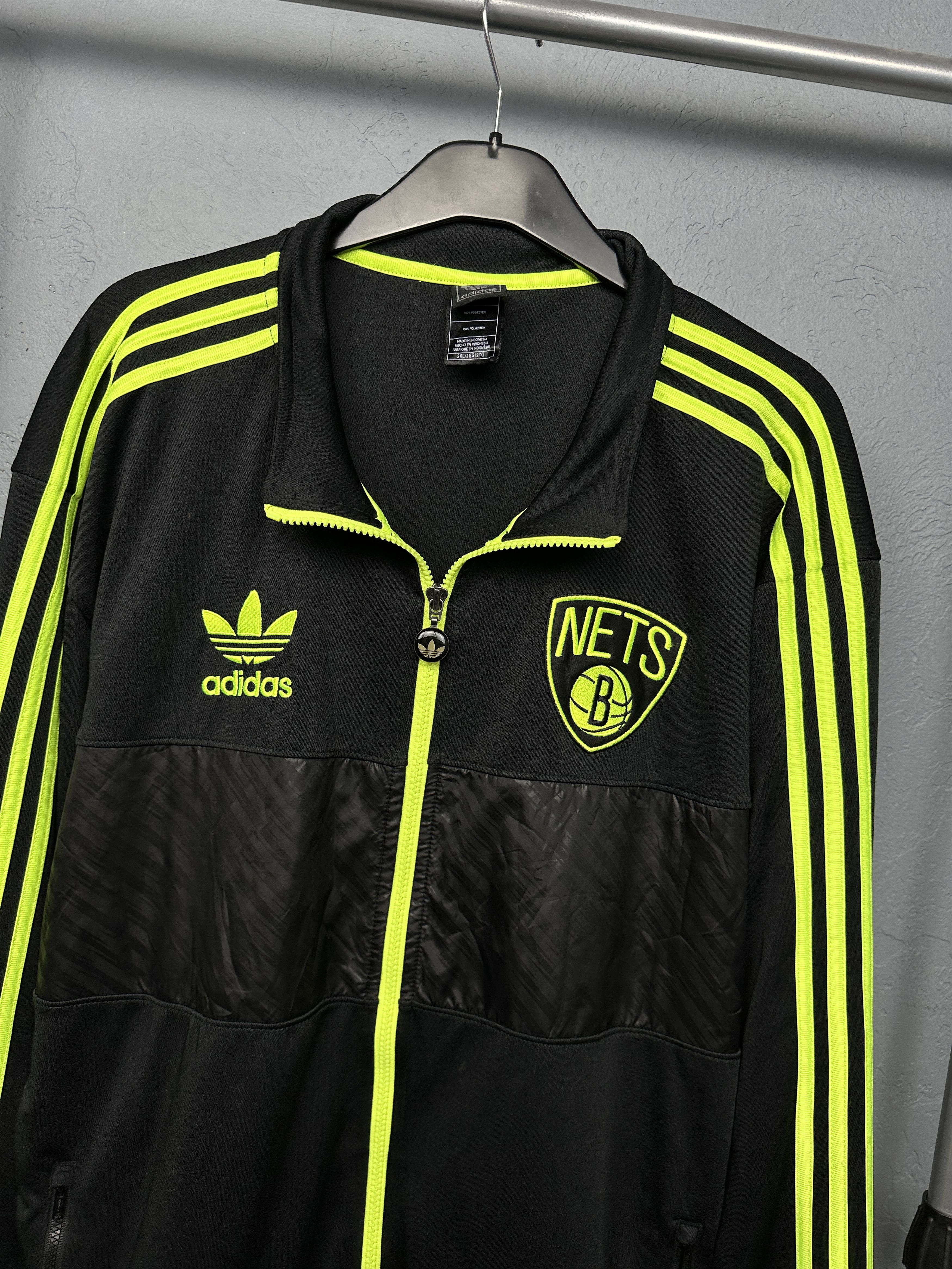 Adidas Adidas Originals NBA Brooklyn Nets Mens Track Top Jacket Size US XXL / EU 58 / 5 - 2 Thumbnail