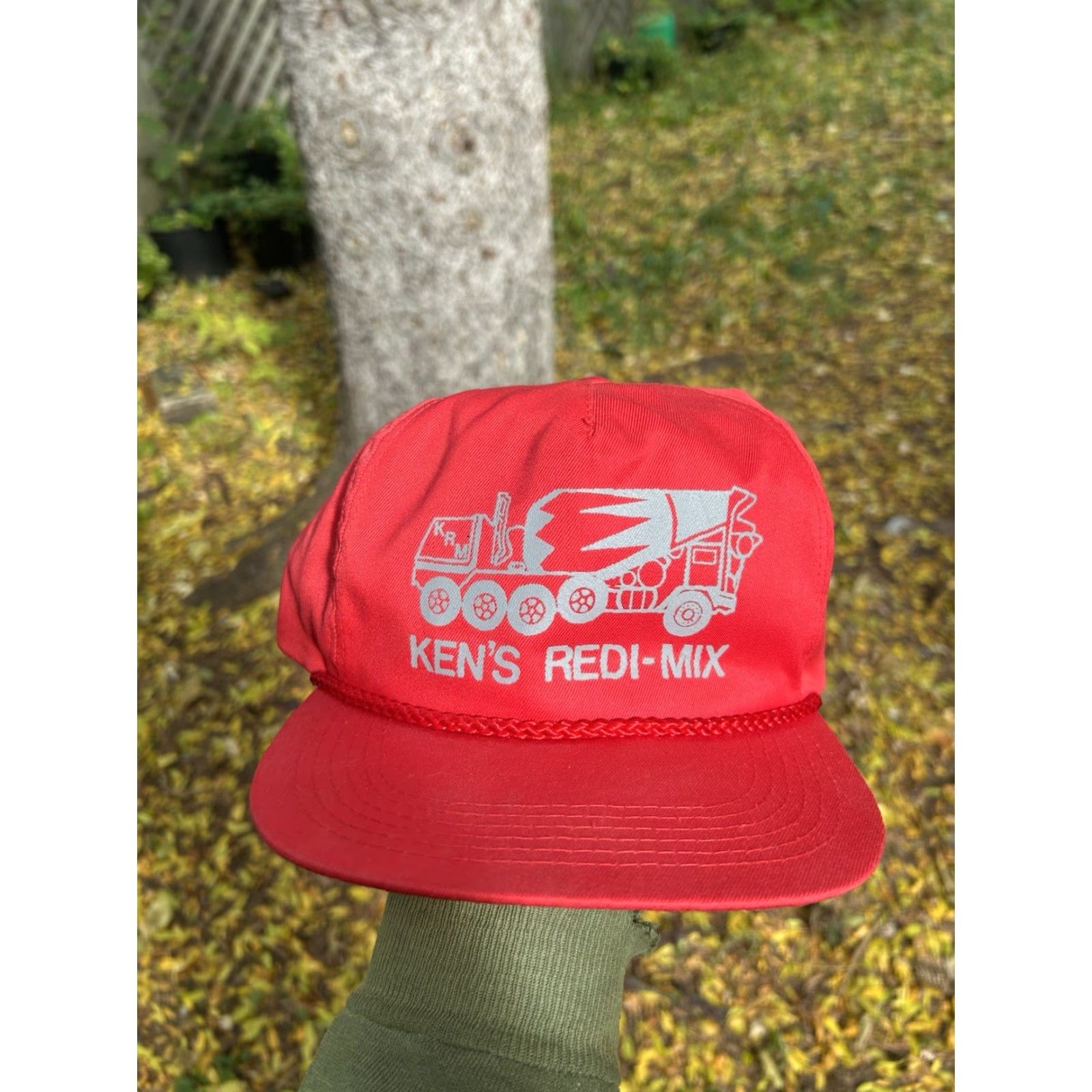 Vintage VINTAGE Unbranded SnapBack Hat Cap Men Adjustable Red Ken’s Redi Mix Concrete Truck Construction NOS Cap Hat Men Adjustable Red Size ONE SIZE - 2 Thumbnail